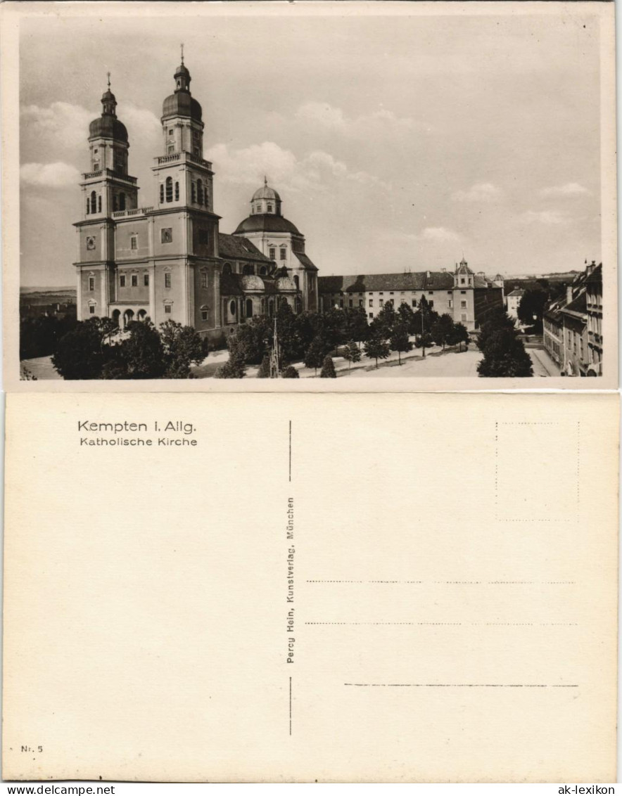 Ansichtskarte Kempten (Allgäu) Katholische Kirche 1930 - Kempten
