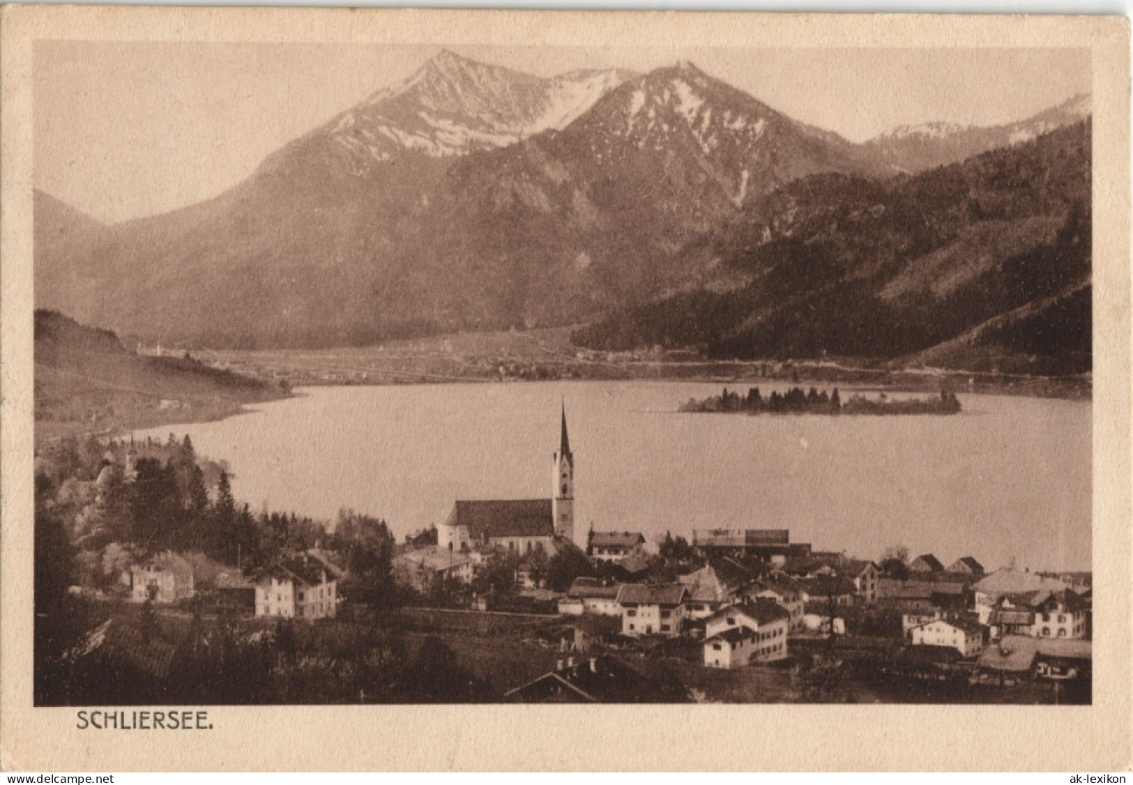 Ansichtskarte Schliersee Blick Auf Stadt See Und Gebirge 1918 - Schliersee
