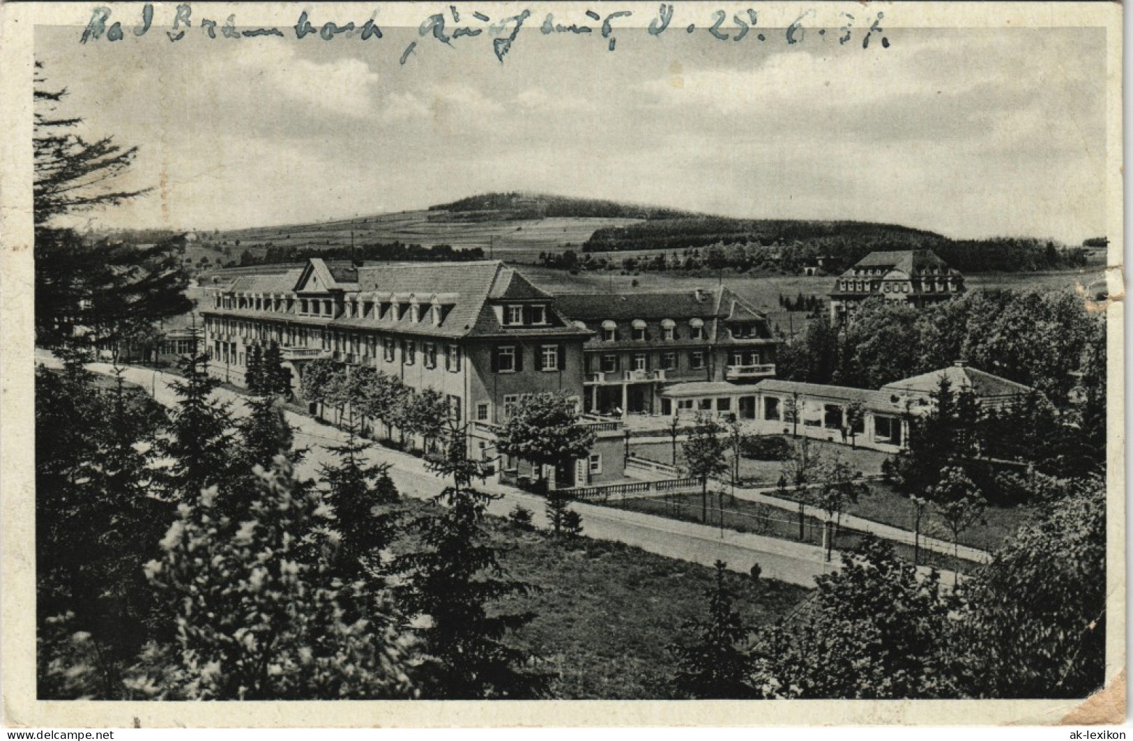 Ansichtskarte Bad Brambach Kurhotel 1934 - Bad Brambach