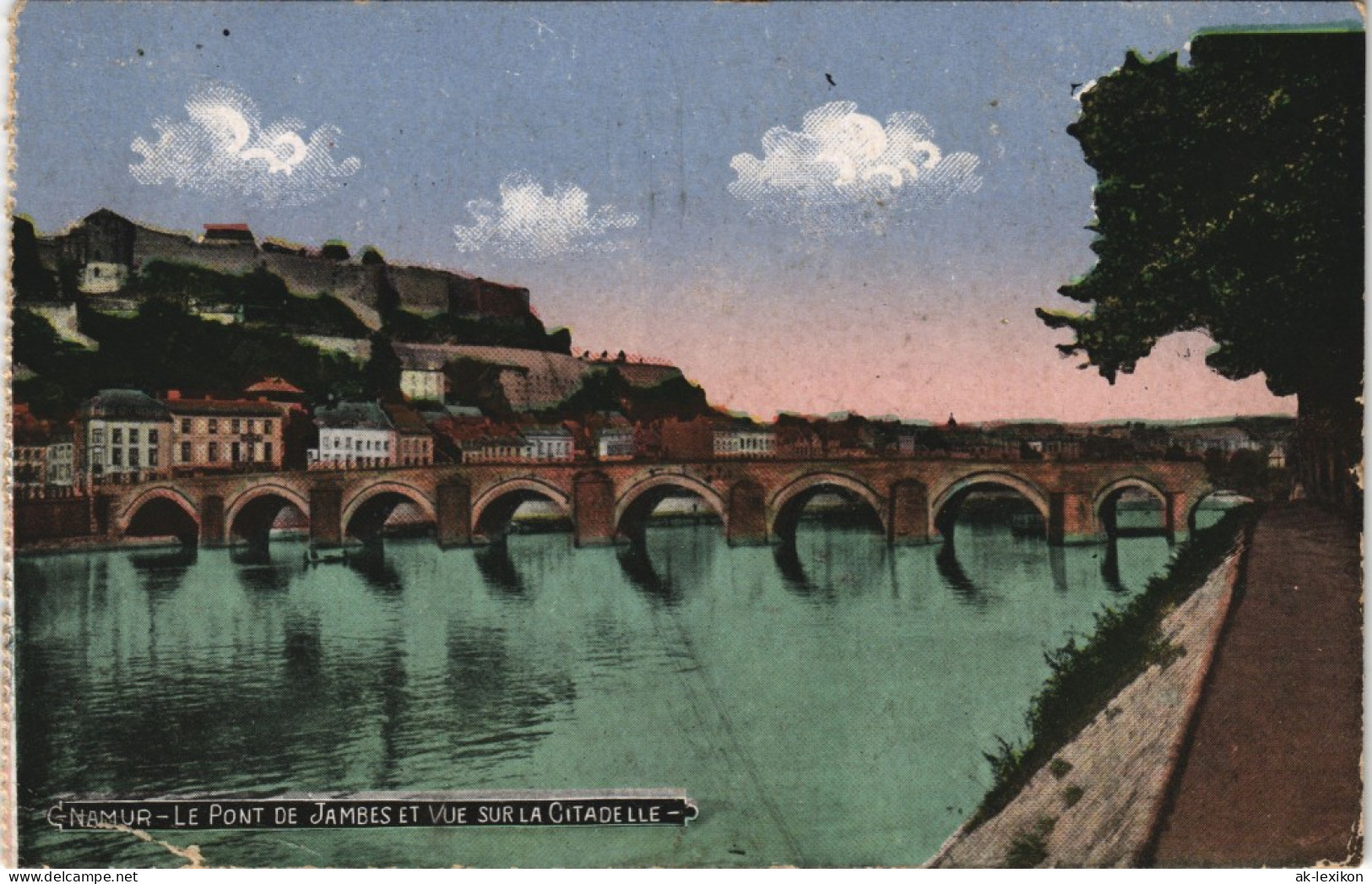 Namur Namen LE PONT DE JAMBES ET VUE SUR LA CITADELLE 1916 1.WK Feldpost - Namen