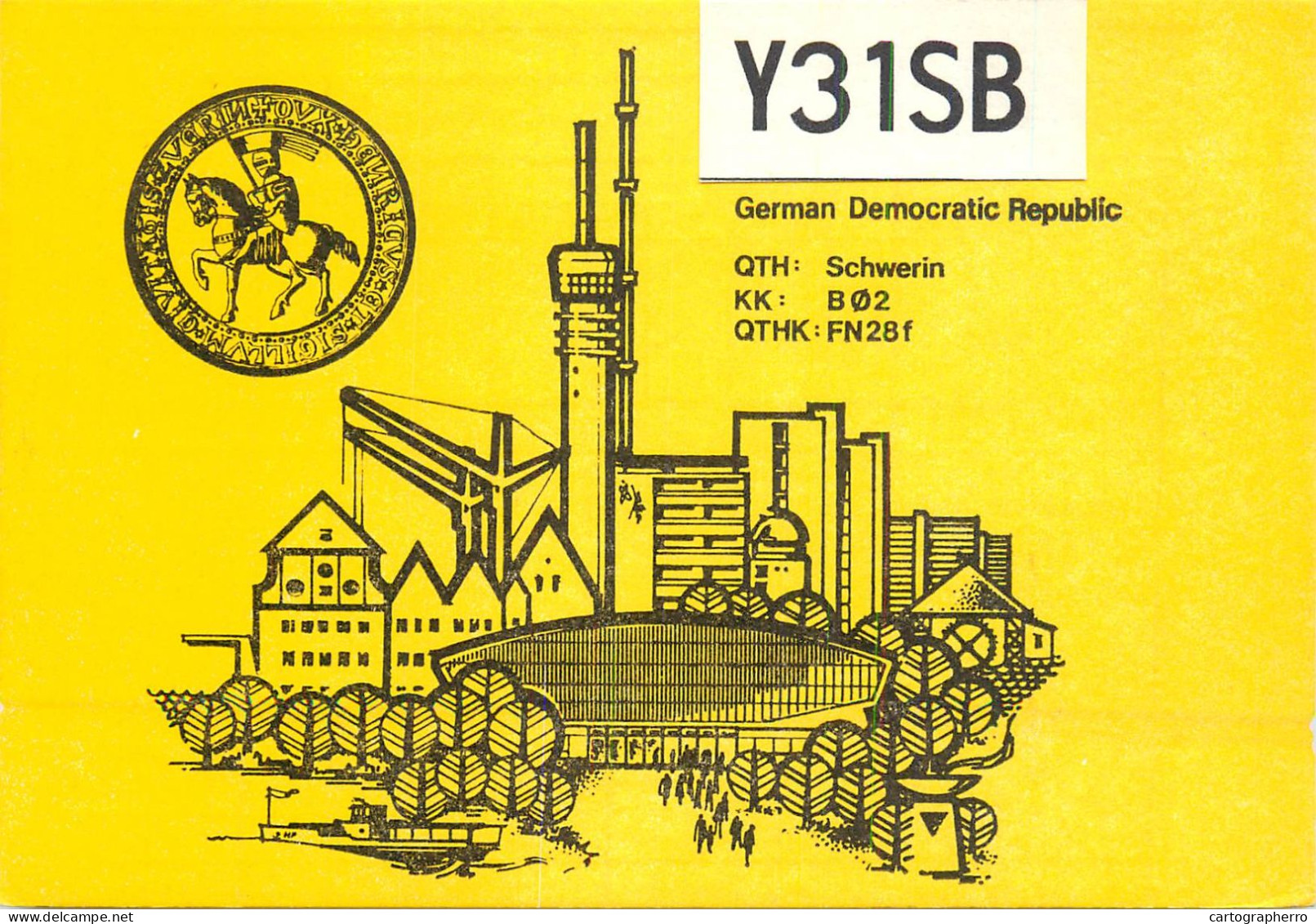 German Democtaric Republic Radio Amateur QSL Card Y31SB  Y03CD 1983 - Radio Amateur