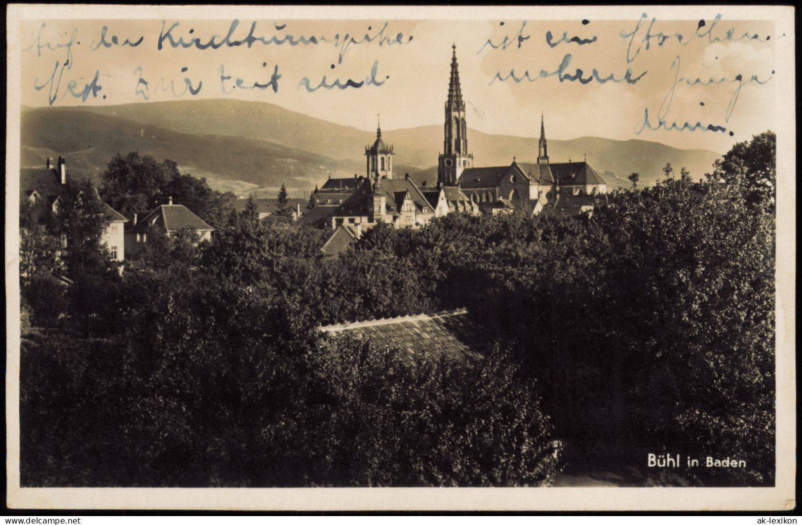 Ansichtskarte Bühl (Baden) Stadt - Fotokarte 1937 - Bühl