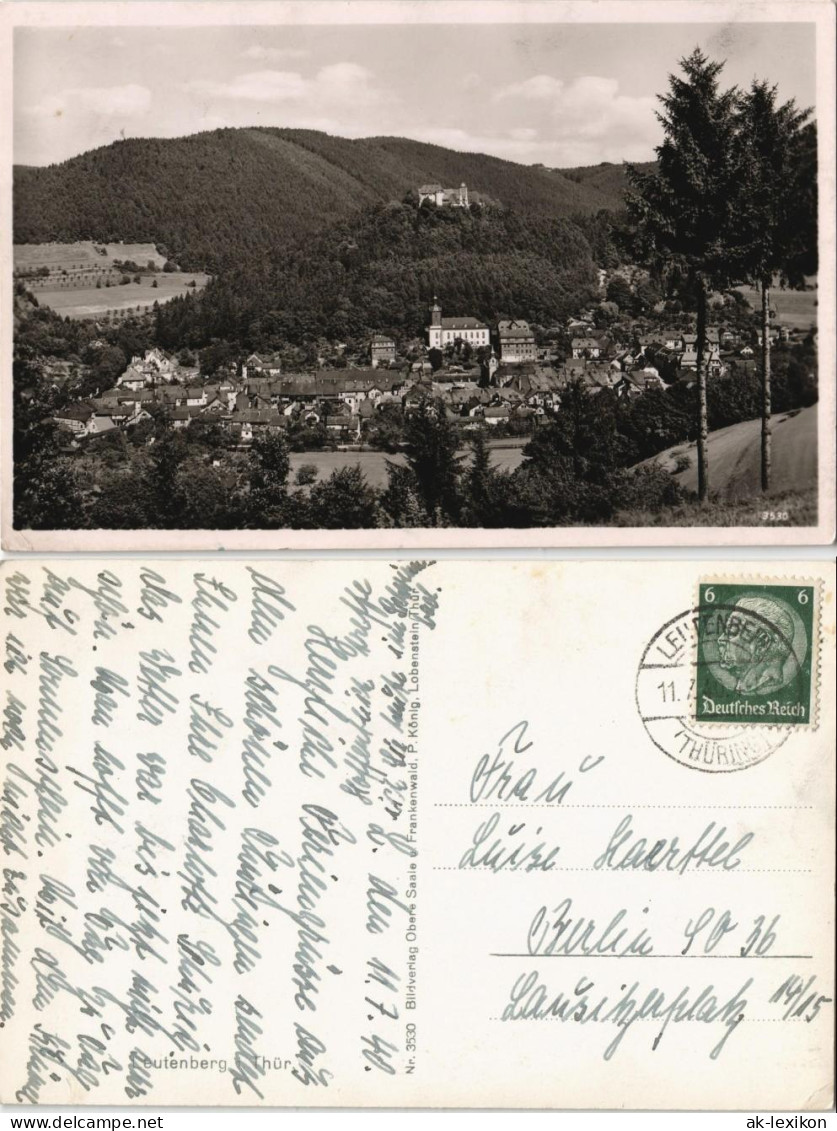 Ansichtskarte Leutenberg Blick Auf Die Stadt 1940 - Leutenberg