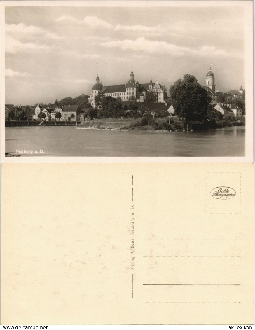 Ansichtskarte Neuburg (Donau) Fotokarte - Donau Und Stadt 1930 - Neuburg