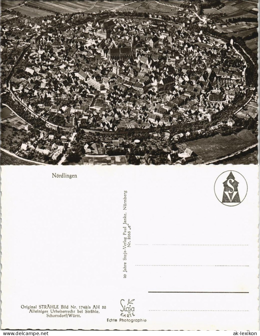 Ansichtskarte Nördlingen Luftbild Aus Großer Höhe 1961 - Nördlingen
