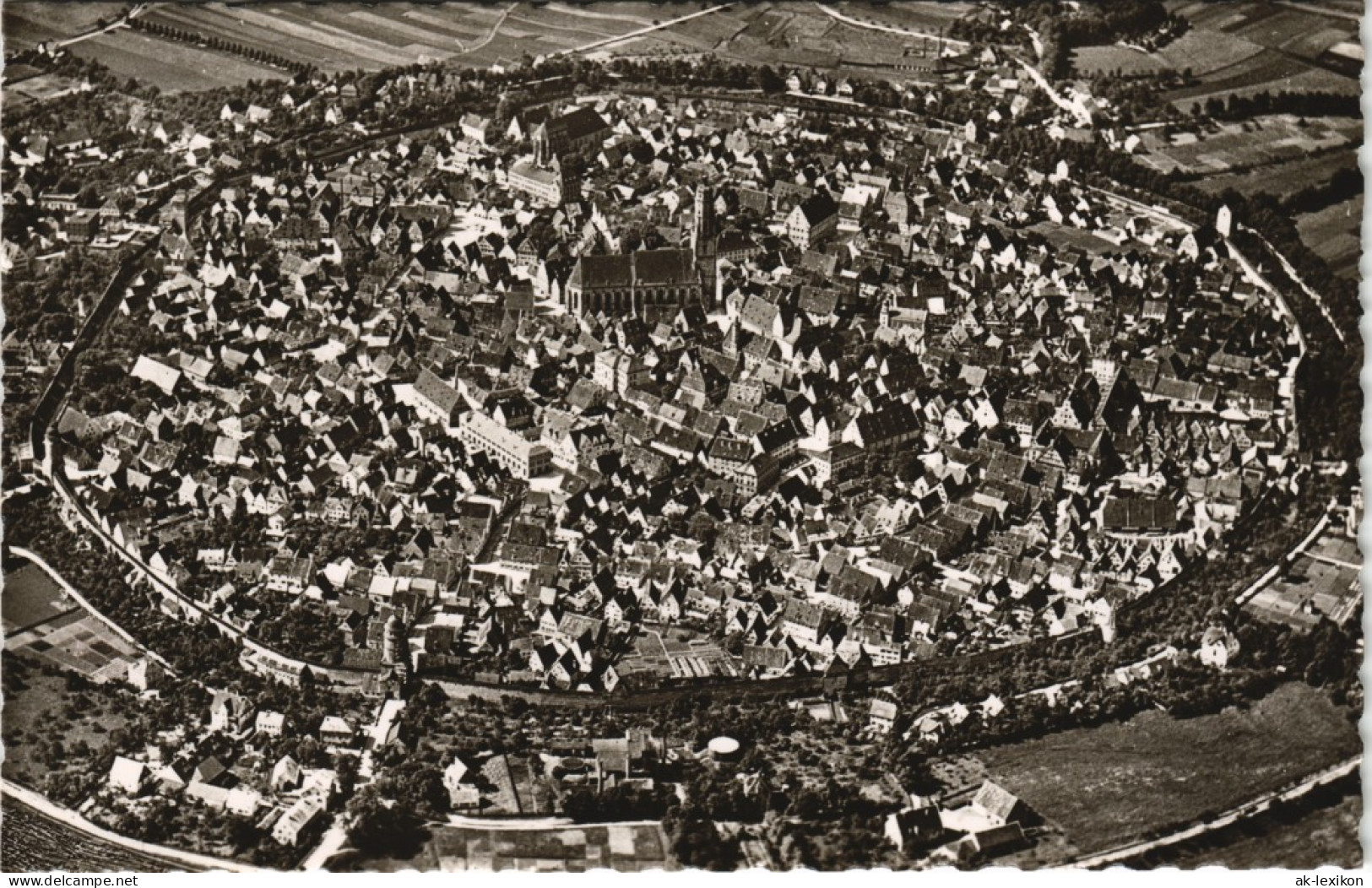 Ansichtskarte Nördlingen Luftbild Aus Großer Höhe 1961 - Nördlingen
