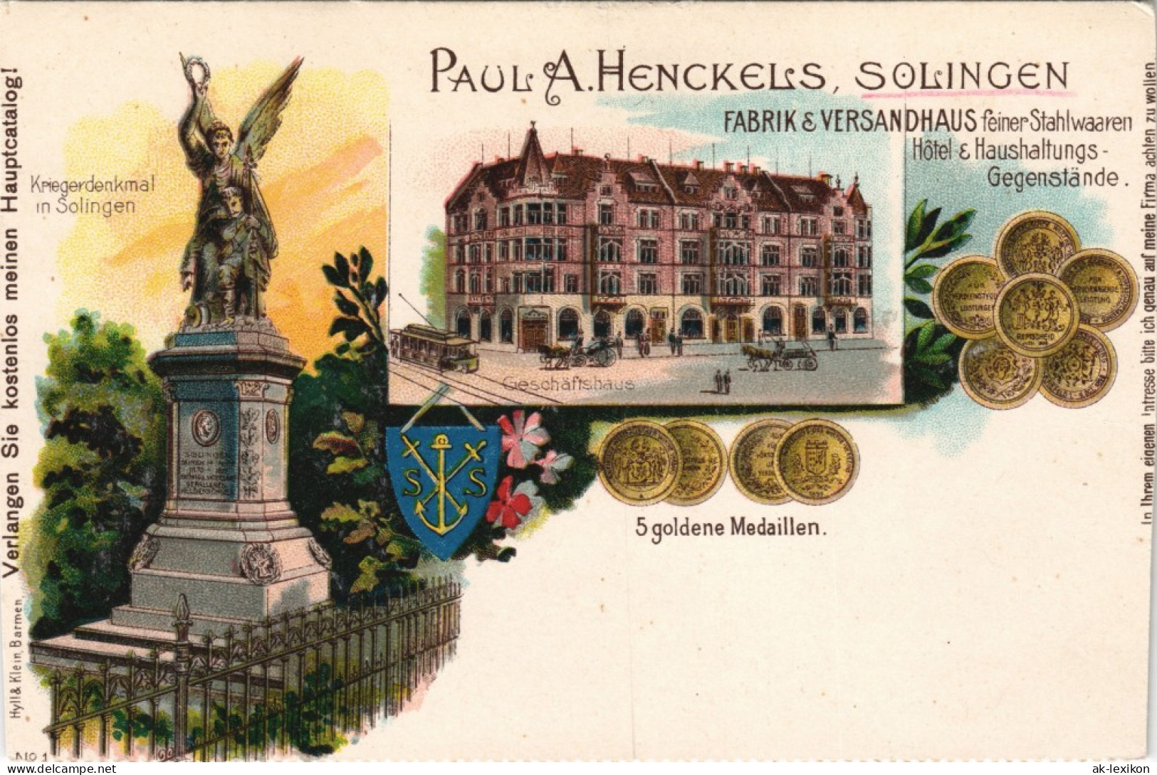 Ansichtskarte Solingen MB: Henckels, Versandhaus Und Fabrik 1913 - Solingen