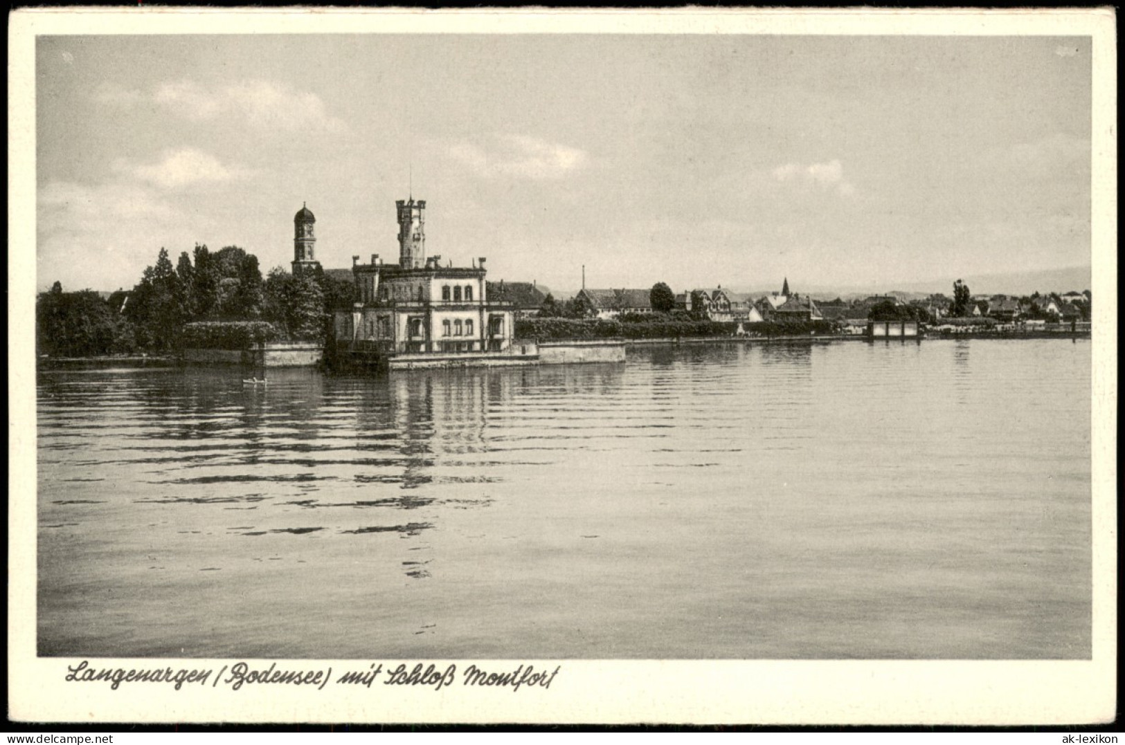 Langenargen Am Bodensee Panorama Blick Auf Schloß Montfort (Castle) 1950 - Langenargen