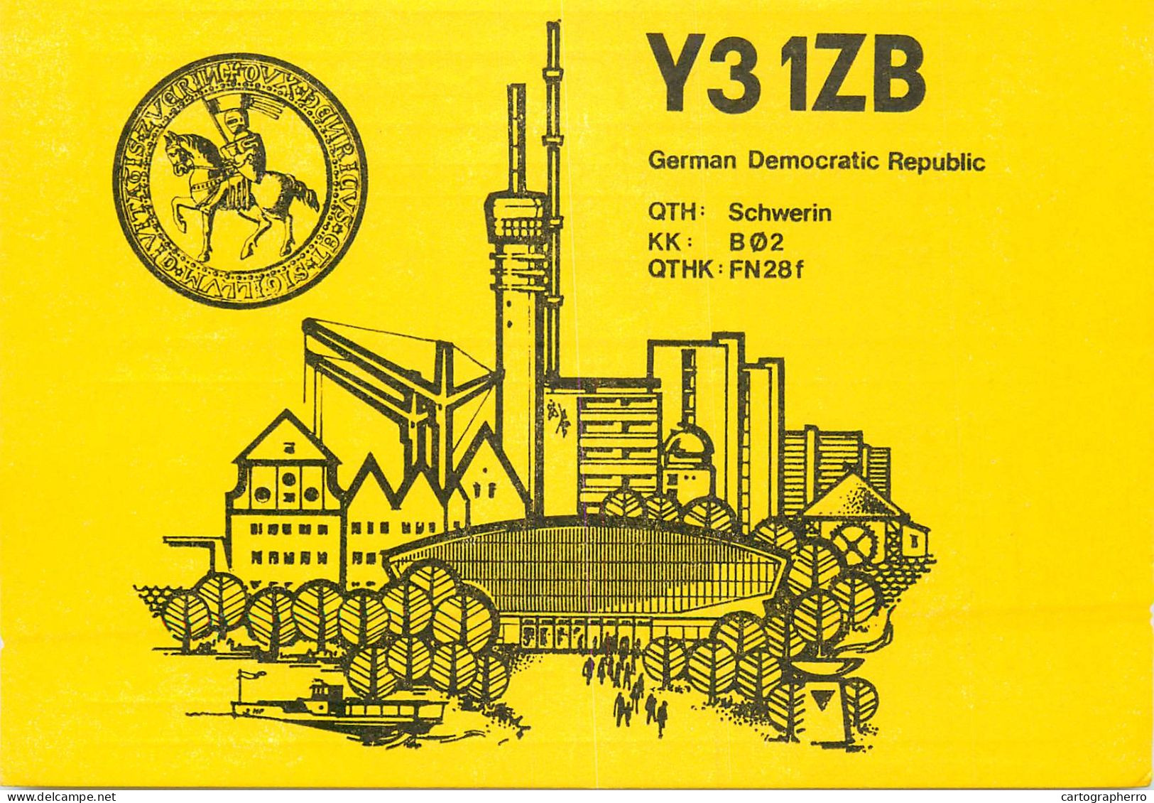 German Democtaric Republic Radio Amateur QSL Card Y31ZB Y03CD 1983 - Radio Amateur