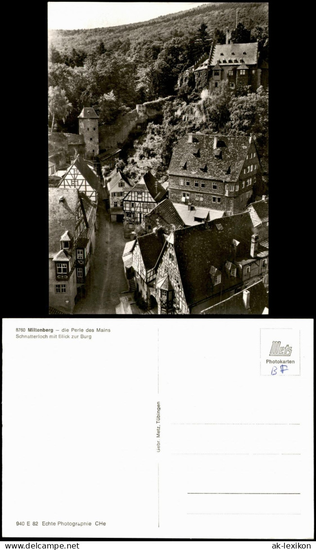 Ansichtskarte Miltenberg (Main) Schnatterloch Mit Blick Zur Burg 1960 - Miltenberg A. Main