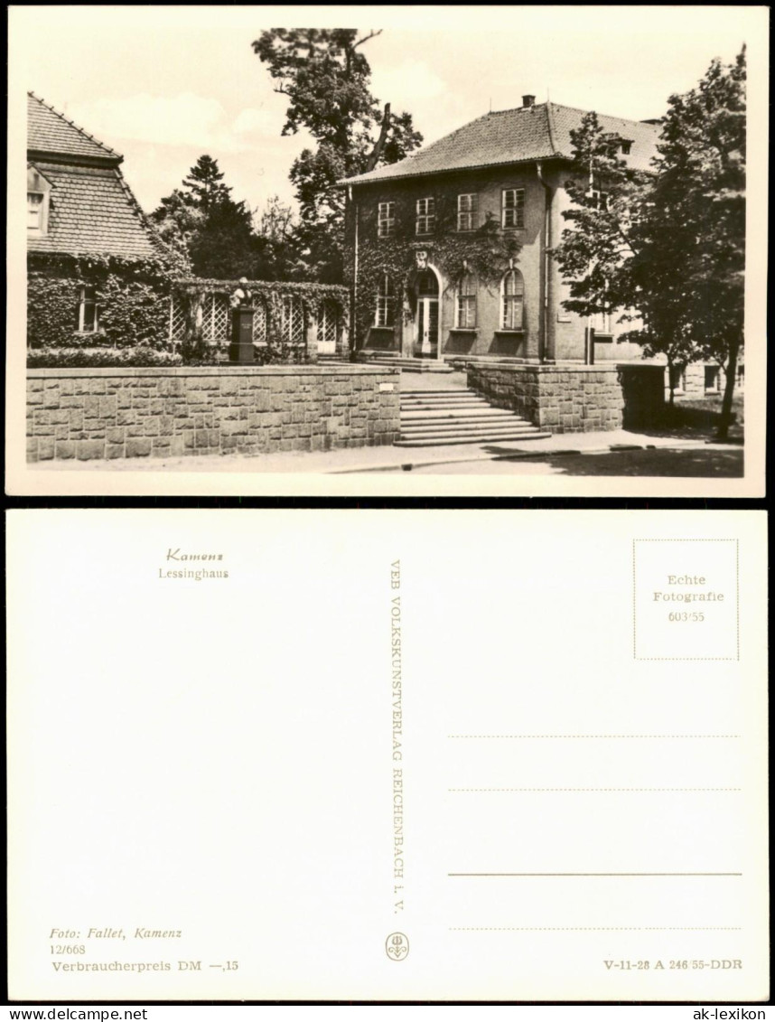 Ansichtskarte Kamenz Kamjenc Lessinghaus 1955 - Kamenz