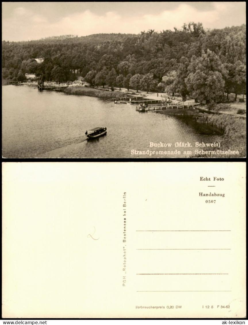 Buckow (Märkische Schweiz) Strandpromenade Am Schermützelsee 1963 - Buckow