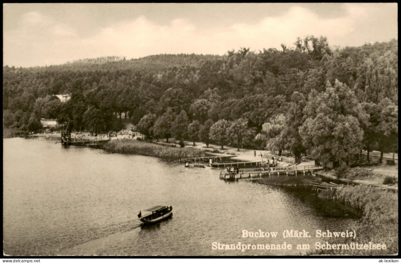 Buckow (Märkische Schweiz) Strandpromenade Am Schermützelsee 1963 - Buckow