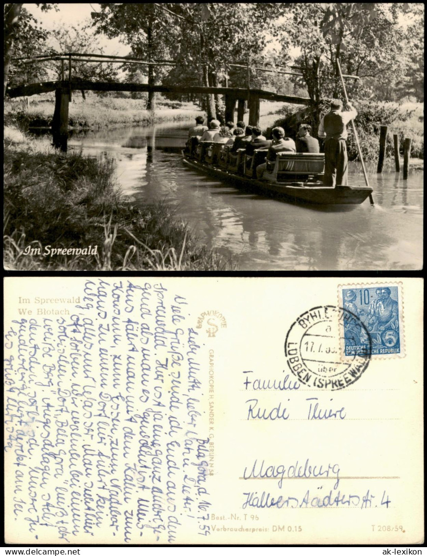 Burg (Spreewald) We Blotach Im Spreewald Bootstour Zu DDR-Zeiten 1959 - Burg (Spreewald)