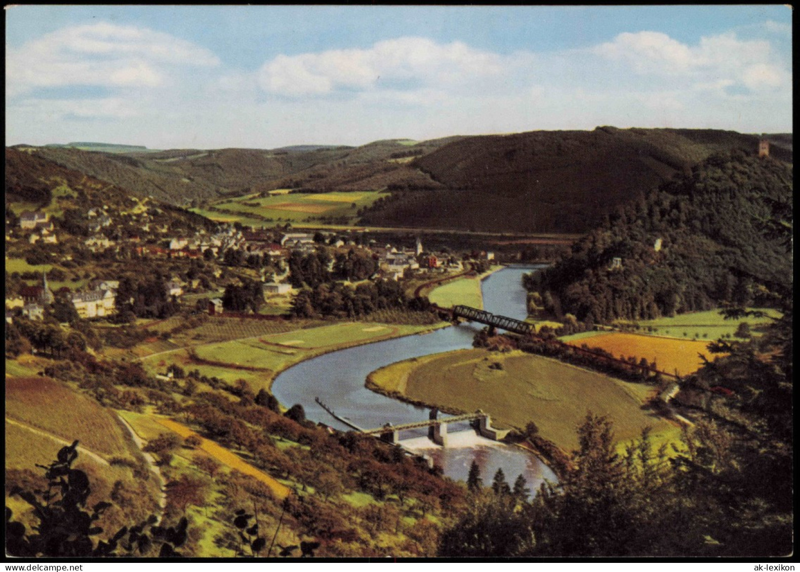 Ansichtskarte Nassau (Lahn) Panorama-Ansicht, Lahn Tal 1975 - Nassau