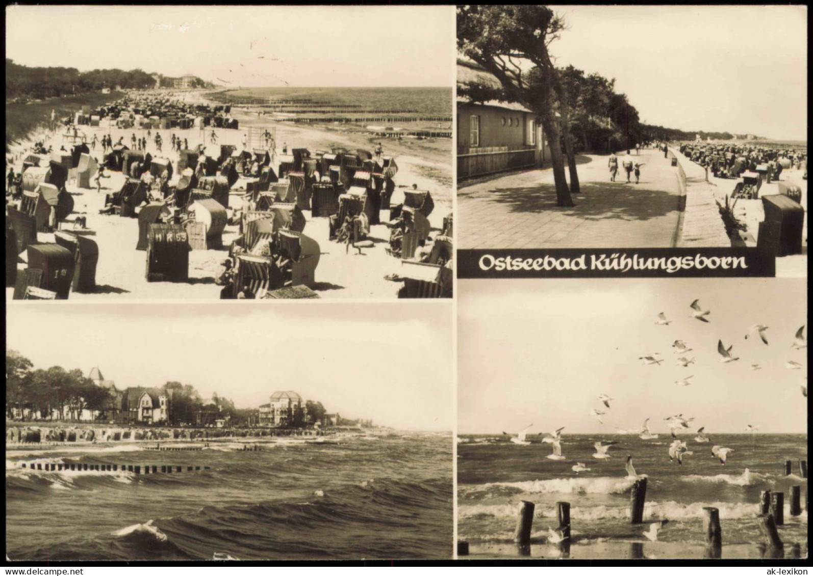 Ansichtskarte Kühlungsborn Strand DDR Mehrbildkarte 1975/1974 - Kuehlungsborn