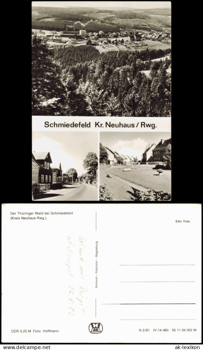 Schmiedefeld (Rennsteig) Panorama-Ansicht, Ort Im Thüringer Wald 1981 - Schmiedefeld
