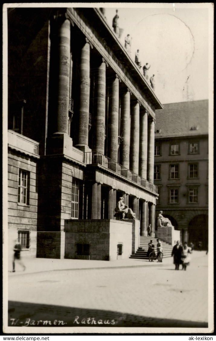 Ansichtskarte Barmen-Wuppertal Neues Rathaus Und Treppe - Fotokarte 1938 - Wuppertal