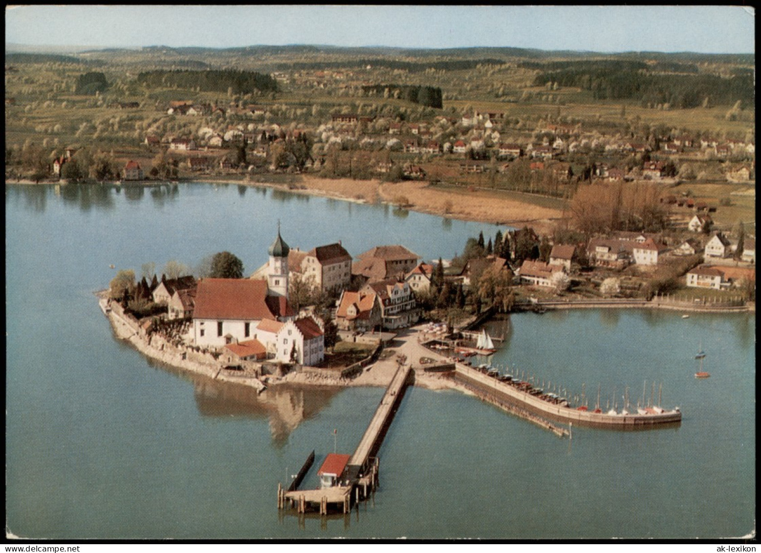 Ansichtskarte Wasserburg Am Bodensee Luftbild Luftaufnahme 1975 - Wasserburg A. Bodensee