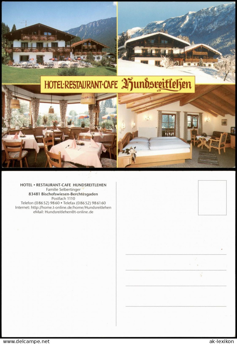 Bischofswiesen Mehrbild-AK HOTEL RESTAURANT-CAFE HUNDSREITLEHEN 1990 - Bischofswiesen