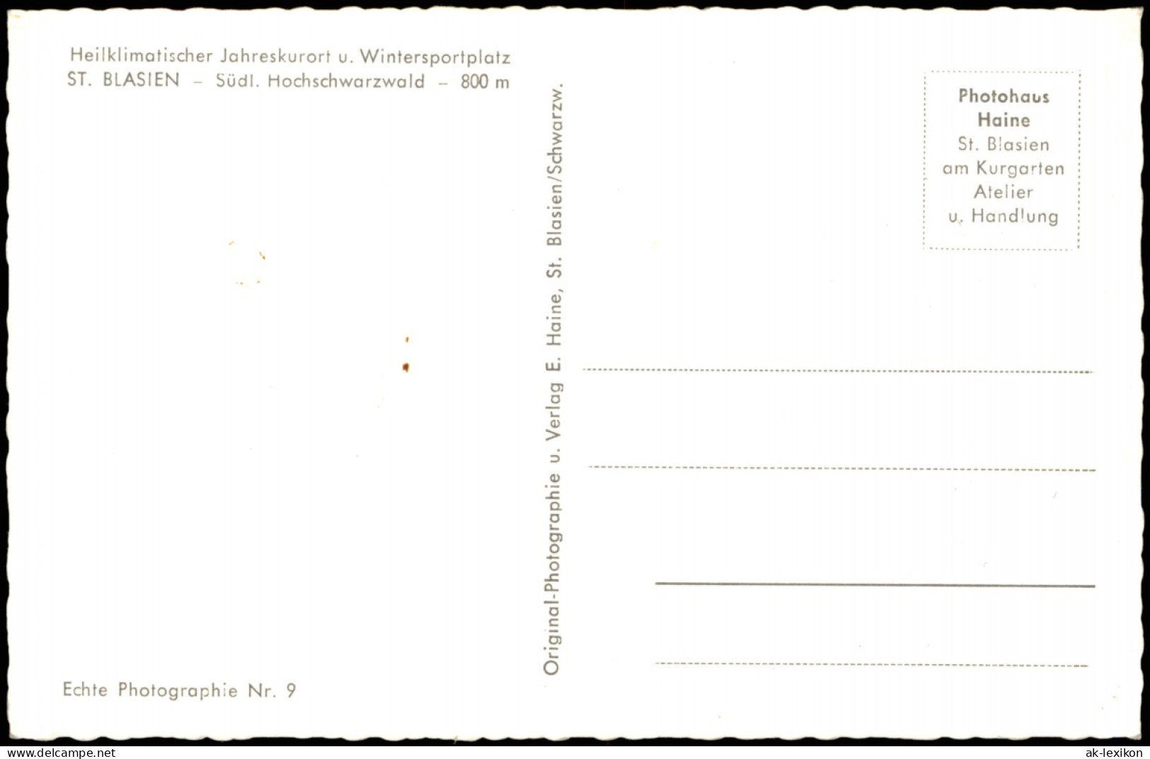 Ansichtskarte St. Blasien Panorama-Ansicht Stadt Ansicht 1960 - St. Blasien