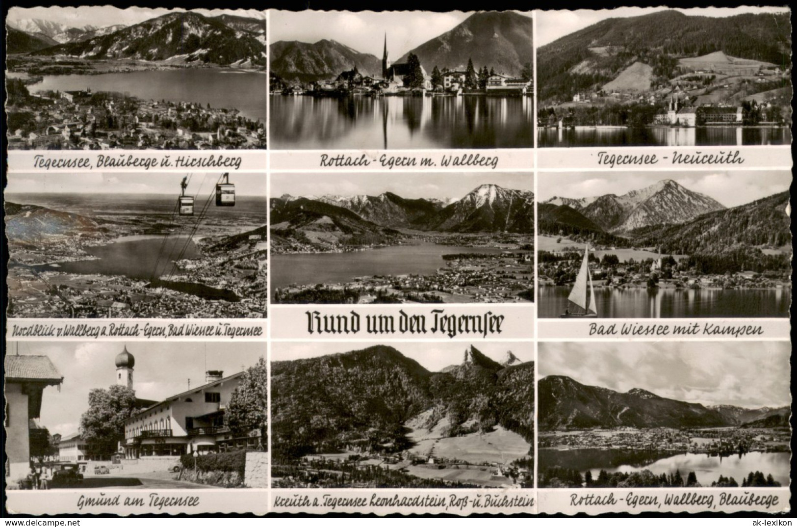 Ansichtskarte Bad Wiessee Mehrbild Städte Am Tegernsee 1953 - Bad Wiessee