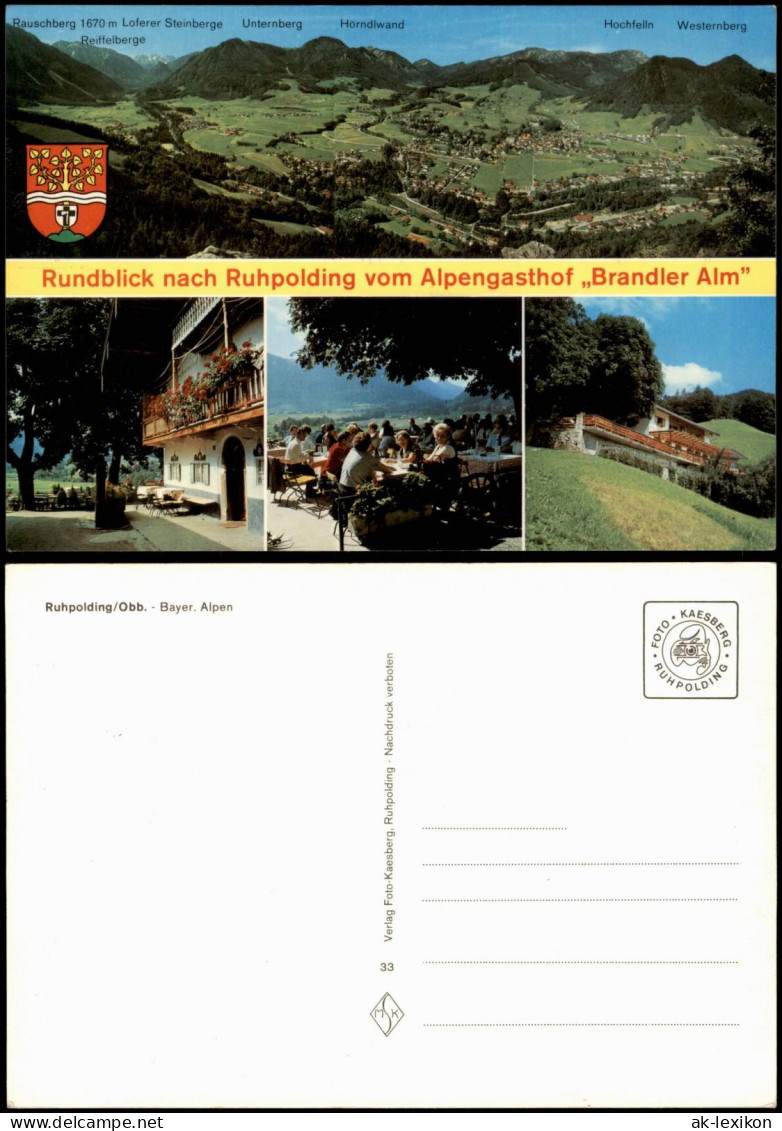 Ruhpolding Rundblick Nach Ruhpolding Vom Alpengasthof ,,Brandler Alm" 1990 - Ruhpolding
