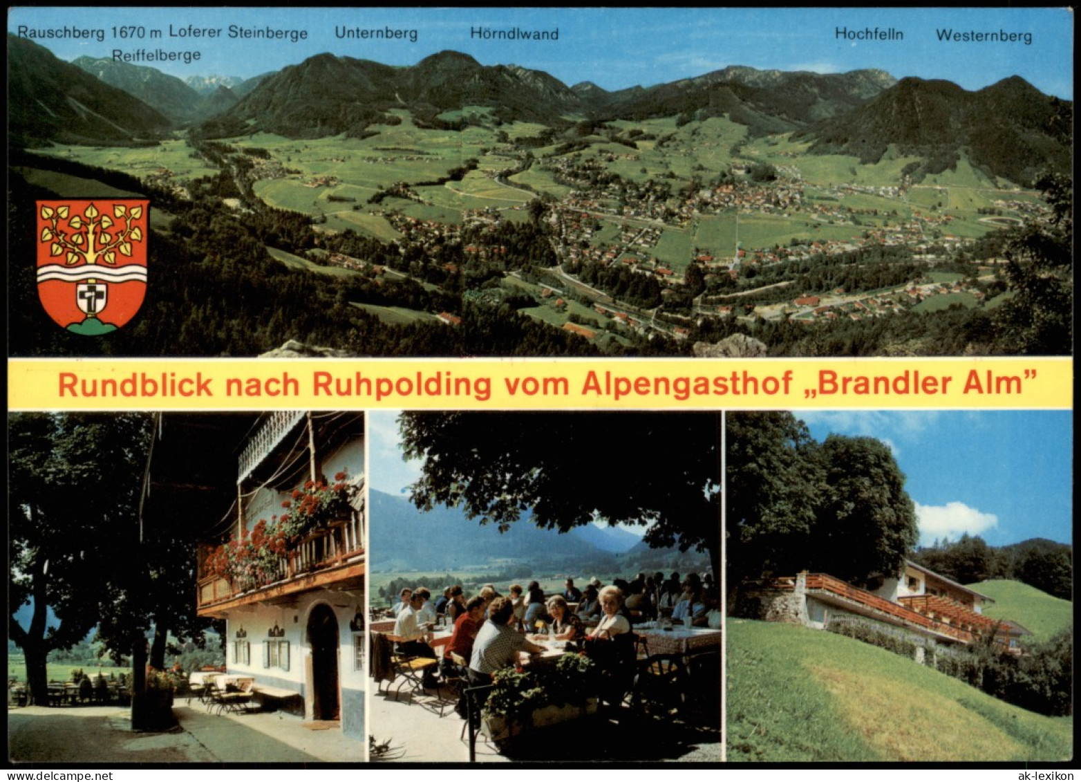 Ruhpolding Rundblick Nach Ruhpolding Vom Alpengasthof ,,Brandler Alm" 1990 - Ruhpolding