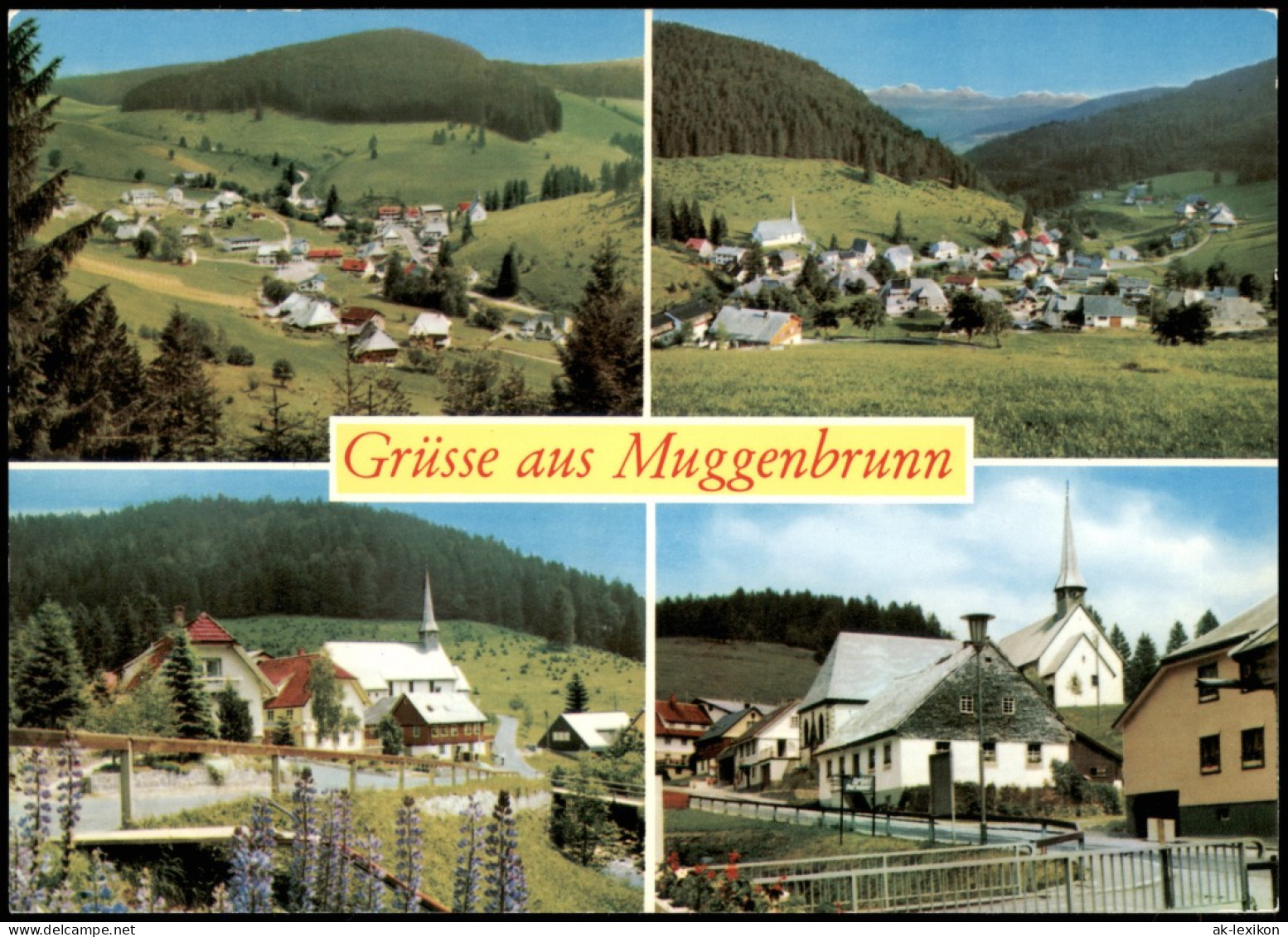 Ansichtskarte Muggenbrunn-Todtnau Mehrbild-AK Mit 4 Ortsansichten 1975 - Todtnau