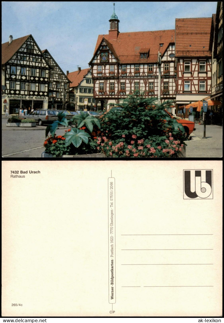 Ansichtskarte Bad Urach Rathaus, Rathausplatz, Apotheke Am Markt Uvm. 1975 - Bad Urach