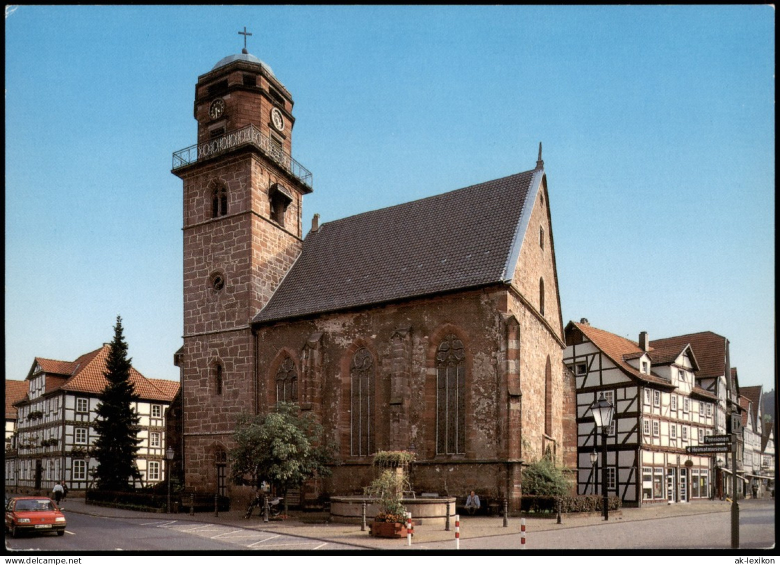 Ansichtskarte Rotenburg A. D. Fulda Straßen Partie A.d. Jakobi-Kirche 1994 - Rotenburg
