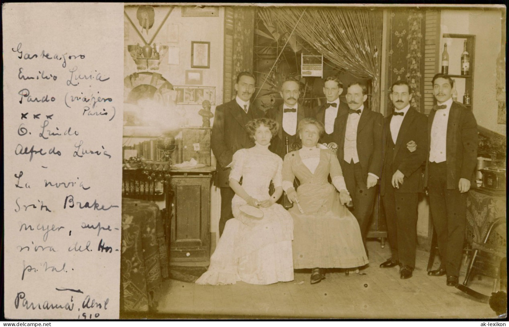 Foto Panama-Stadt Panamá Familie In Der Gaststube 1910 Privatfoto - Panama