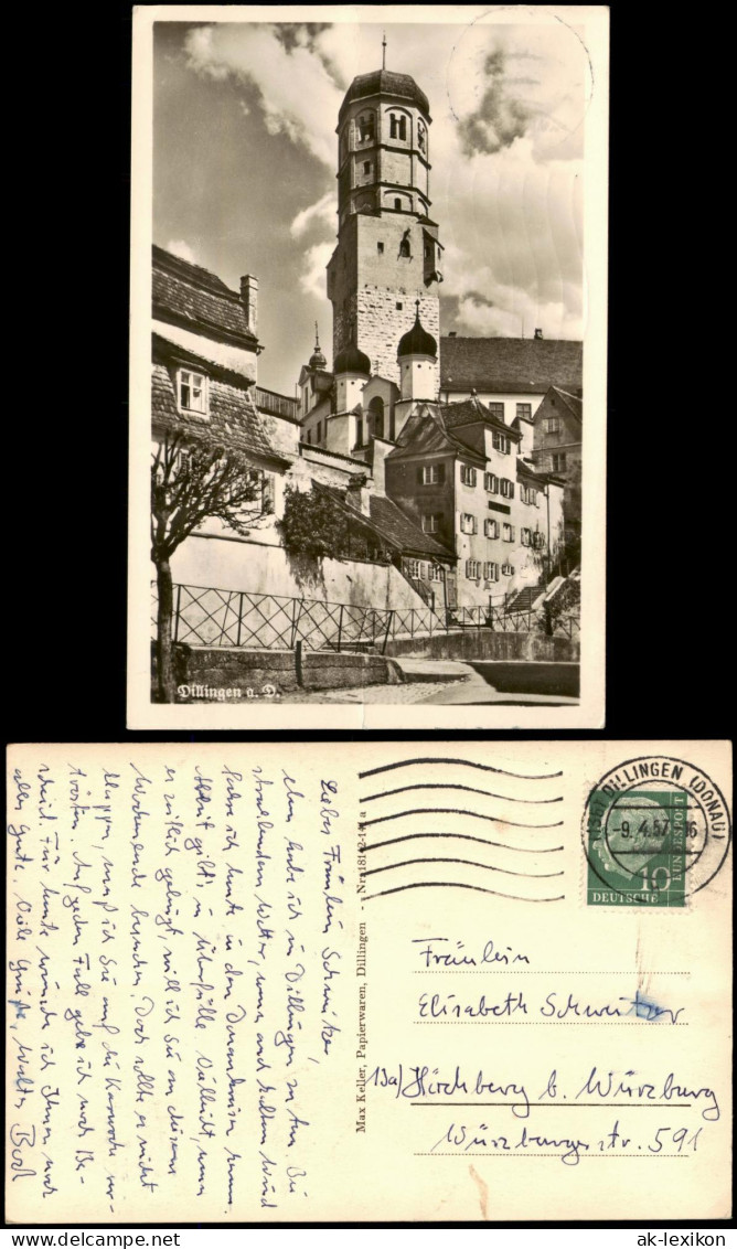 Ansichtskarte Dillingen A. D. Donau Ortsansicht 1957 - Dillingen