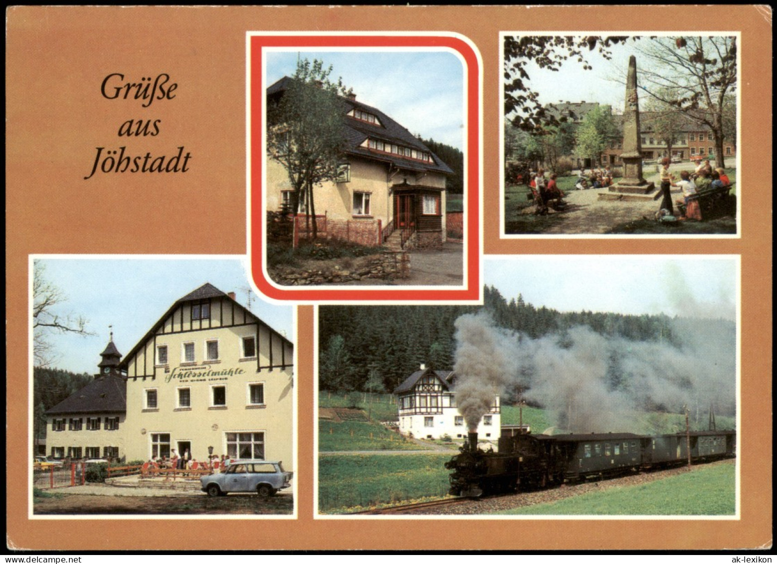 Jöhstadt (Erzgebirge) Gaststätte Schwarzwassertal  Ferienheim, Kleinbahn 1983 - Jöhstadt