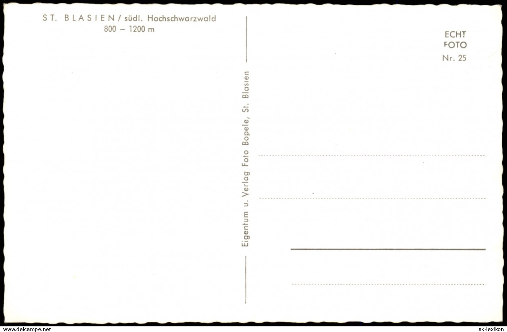 Ansichtskarte St. Blasien Panorama Mit Dom Mit Kalvarienberg 1960 - St. Blasien