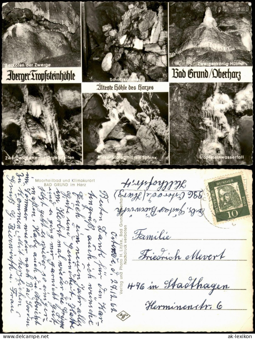 Bad Grund (Harz) Iberger Tropfsteinhöhle Mehrbildkarte Höhle Im Harz 1962 - Bad Grund