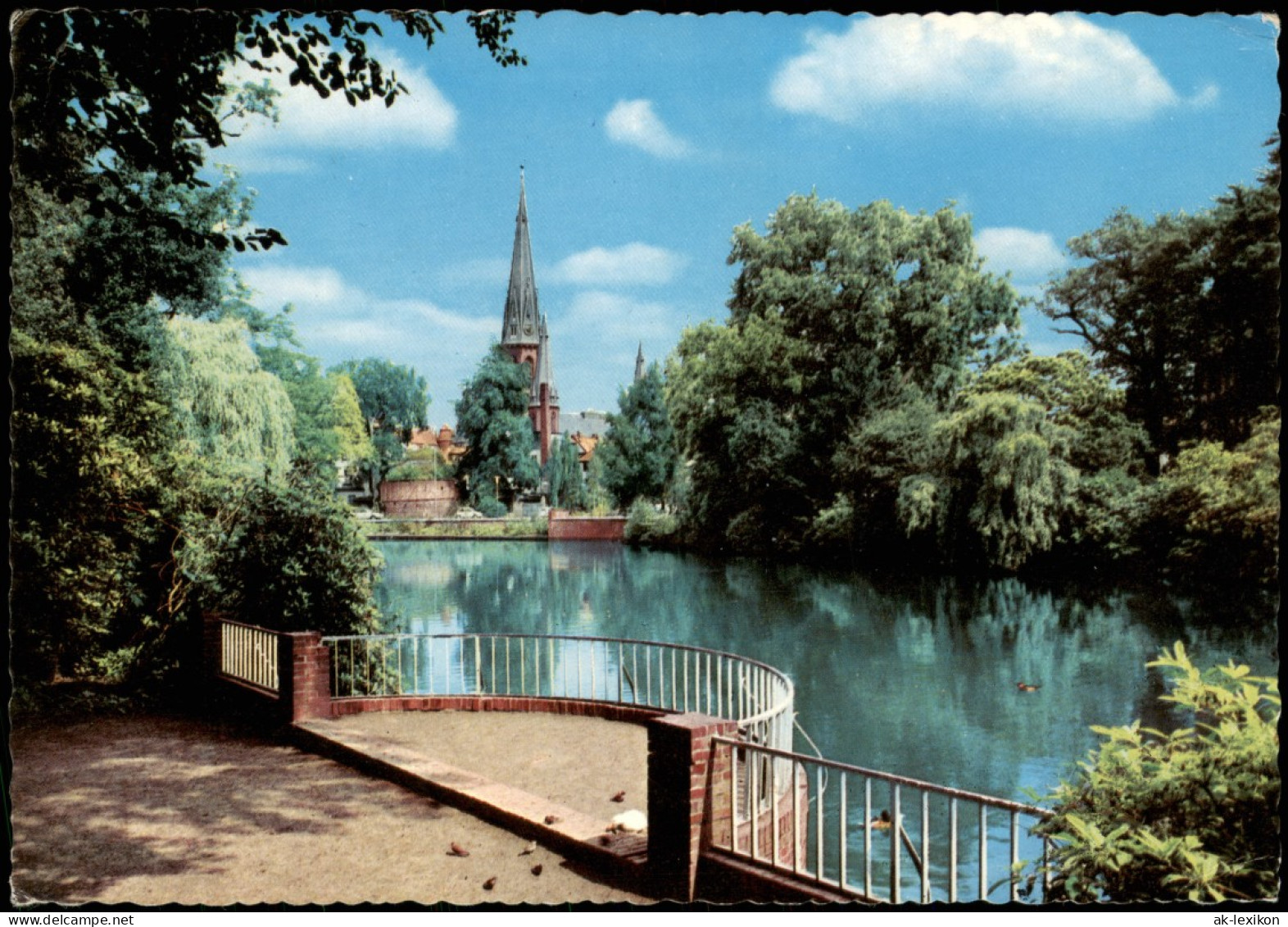 Ansichtskarte Oldenburg Schlossgarten Mit Blick Auf D. Lamberti-Kirche 1967 - Oldenburg
