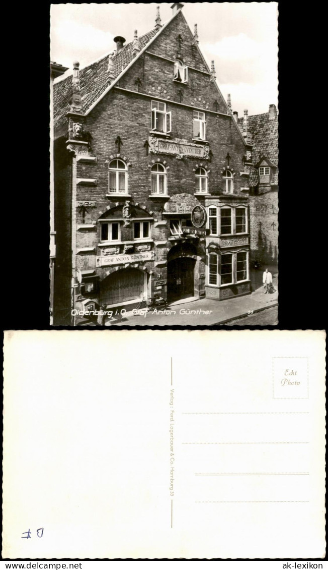 Ansichtskarte Oldenburg GRAF ANTON GÜNTHER Hotel Außenansicht Eingang 1960 - Oldenburg