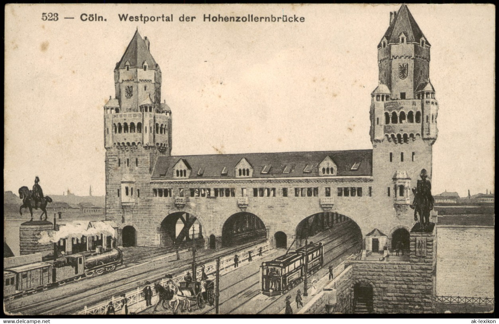 Ansichtskarte Köln Westportal Der Hohenzollernbrücke 1916  Gel. Feldpost - Koeln