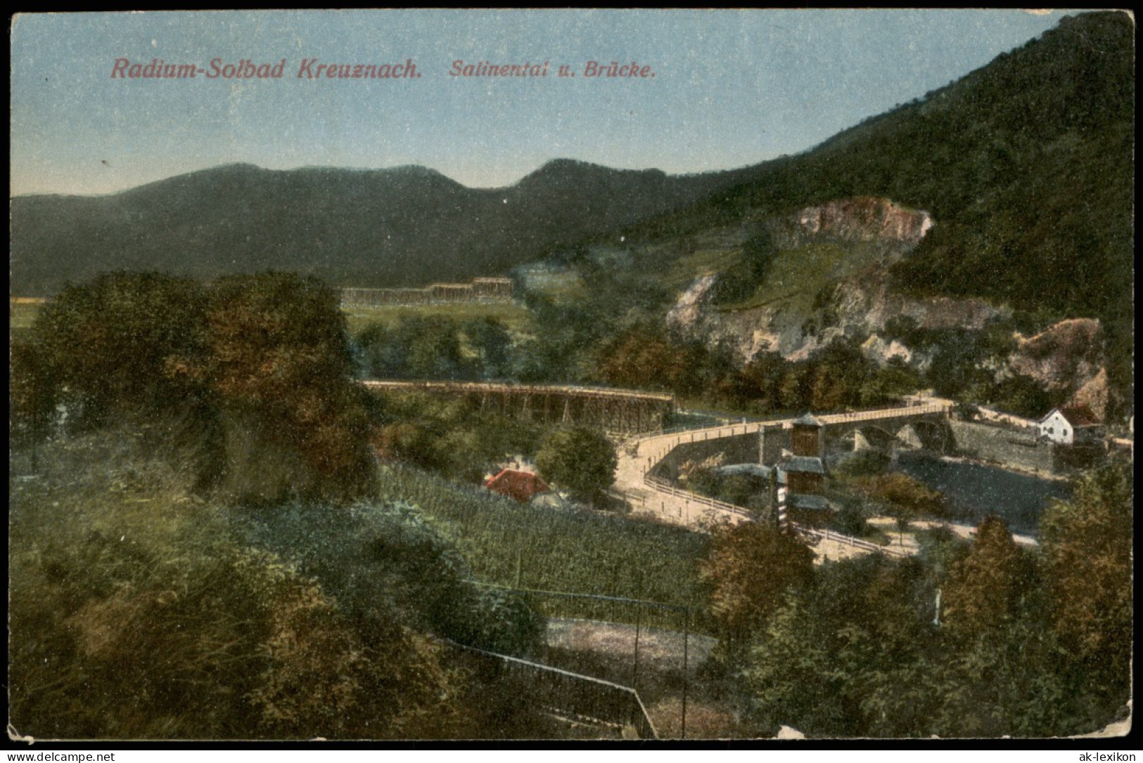 Ansichtskarte Bad Kreuznach Salinental Und Brücke 1922 - Bad Kreuznach