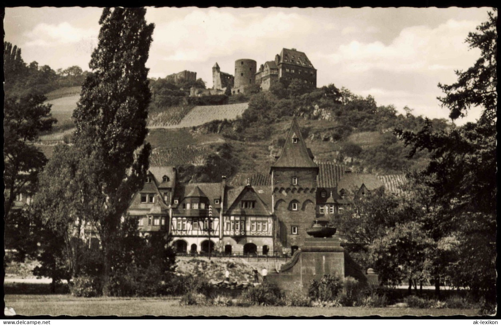 Ansichtskarte Bacharach Partie In Den Rheinanlagen Mit Burg Stahleck 1960 - Bacharach