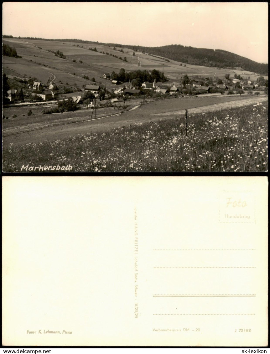 Ansichtskarte Markersbach-Raschau-Markersbach Panorama-Ansicht 1962 - Markersbach