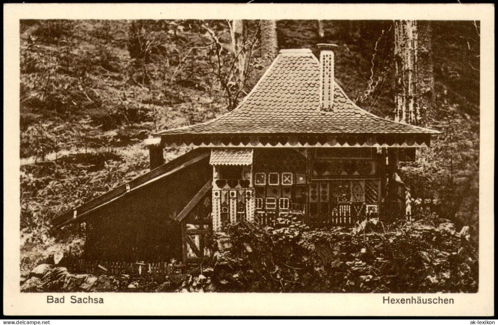 Ansichtskarte Bad Sachsa Hexenhäuschen 1928 - Bad Sachsa