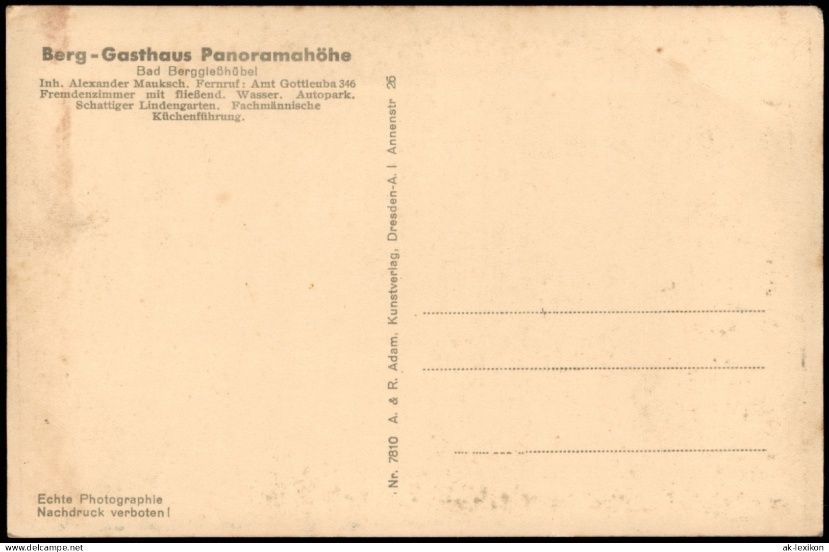 Bad Gottleuba-Berggießhübel 2 Bild: Bismarckturm, Restaurant 1932 - Bad Gottleuba-Berggiesshübel