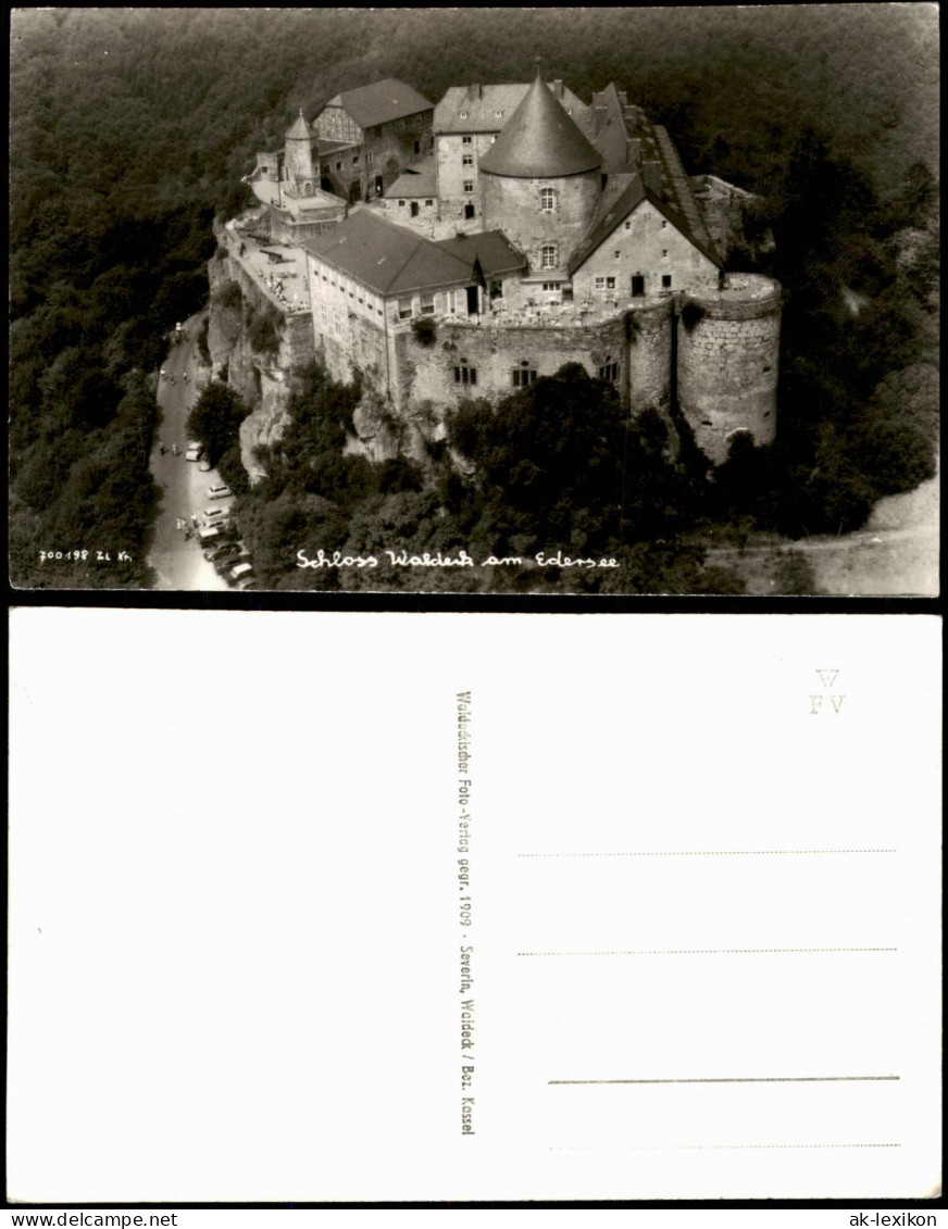 Waldeck (am Edersee) Schloss Waldeck Aus Der Vogelschau-Perspektive 1960 - Waldeck