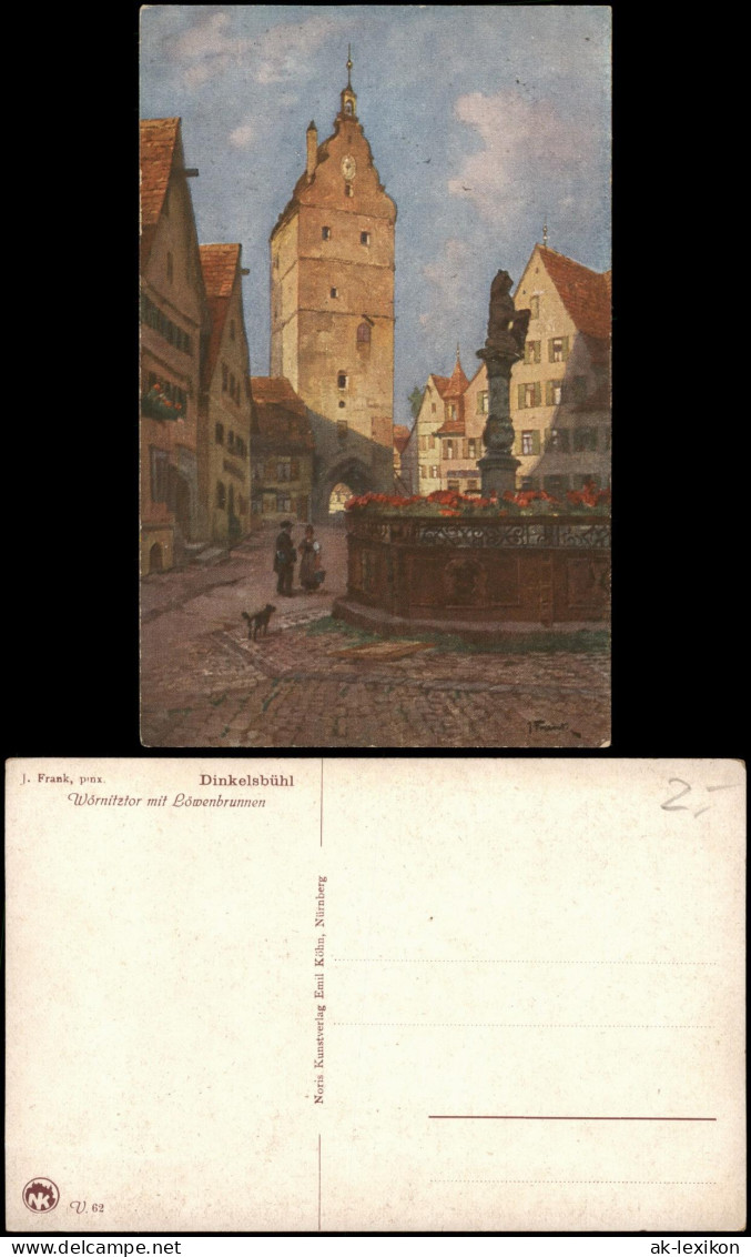 Ansichtskarte Dinkelsbühl Wörnitztor Mit Löwenbrunnen 1913 - Dinkelsbuehl