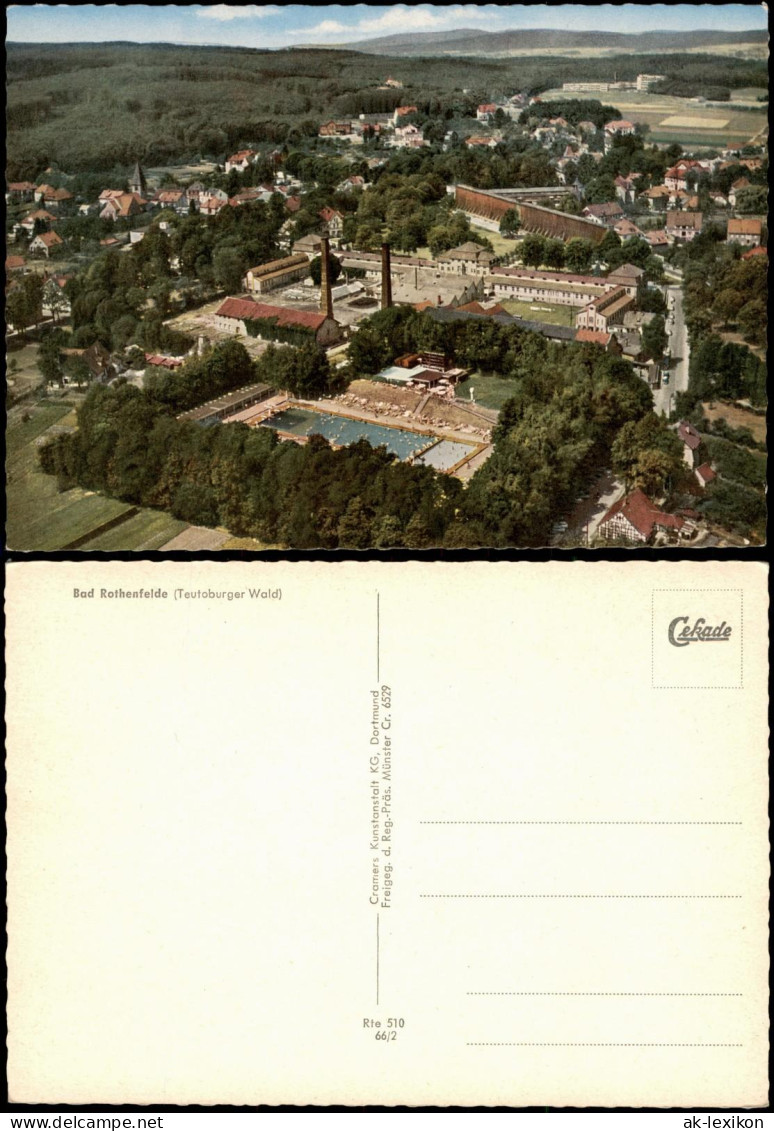 Bad Rothenfelde Luftbild Luftaufnahme Freibad, Fabrik Teutoburger Wald 1976 - Bad Rothenfelde