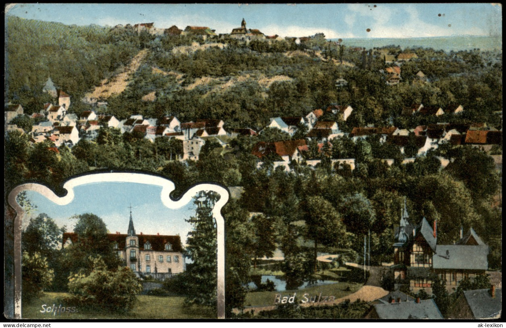 Ansichtskarte Bad Sulza Totale Und Schloß - 2 Bild 1913 - Bad Sulza