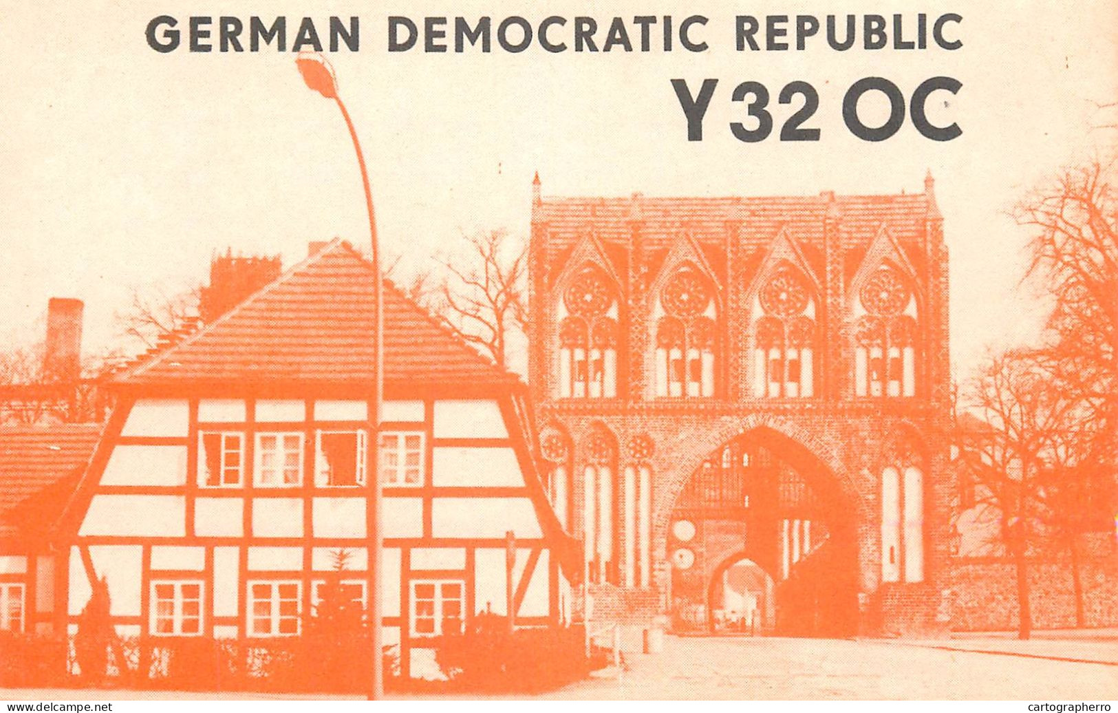 German Democtaric Republic Radio Amateur QSL Card Y32OC Y03CD 1984 - Radio-amateur
