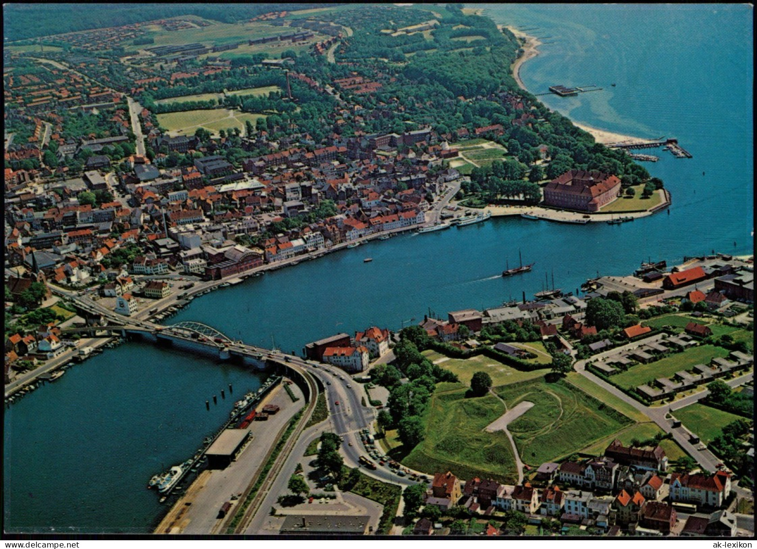 Postcard Sonderburg Sønderborg Luftbild 1962 - Dänemark